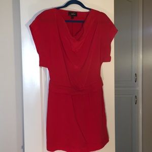 Red silk Akiko dress